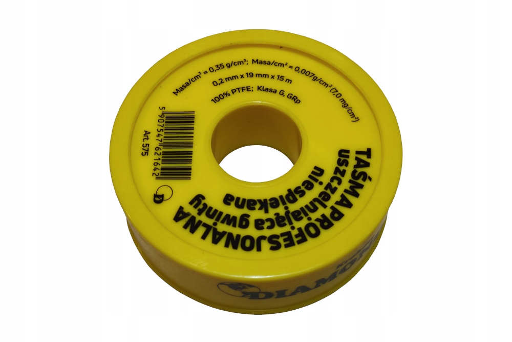 

Taśma teflonowa uszczelniająca 19 mm/0,2 mm/15 m