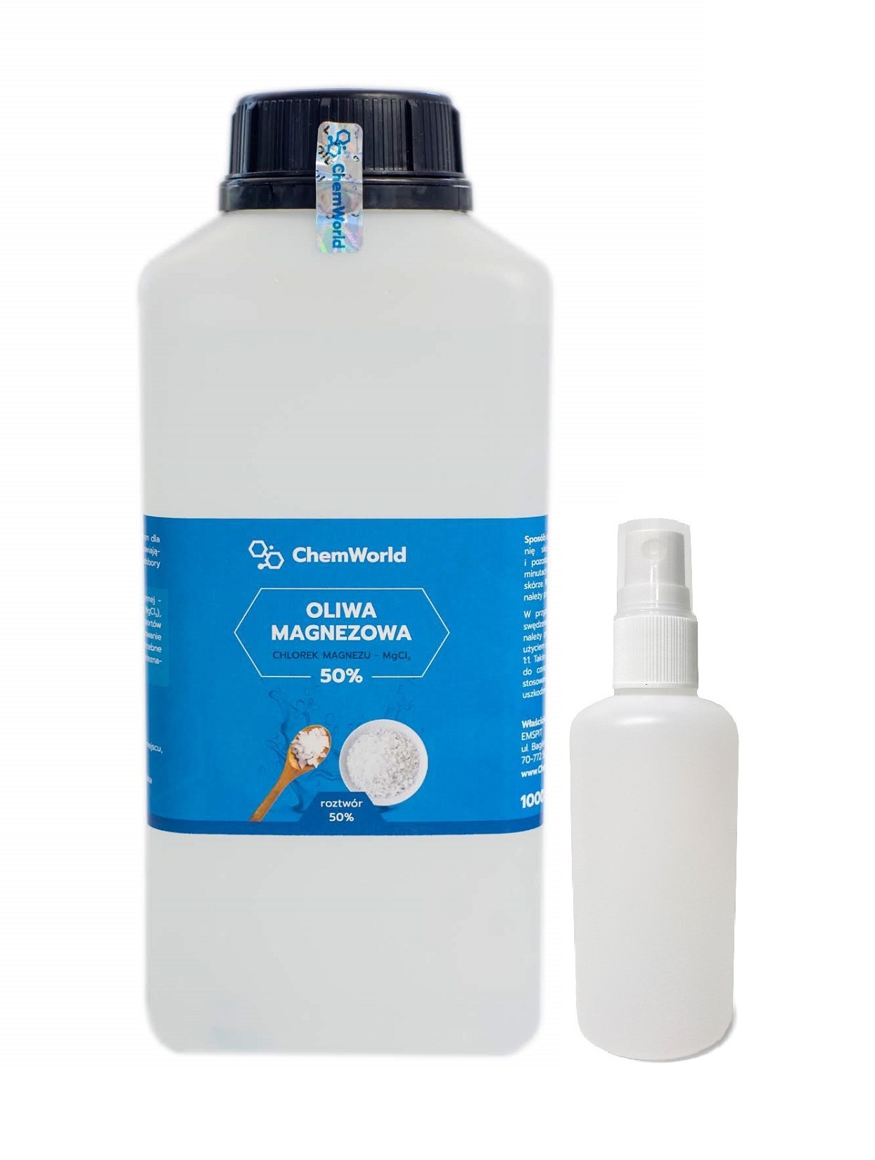

Zestaw Oliwa Magnezowa Olejek Magnezowy 50% 1000ml