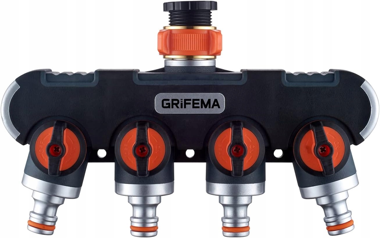 Grifema GE1401-4 4-cestný rozdělovač pro hadici 3/4" – nastavitelné ventily