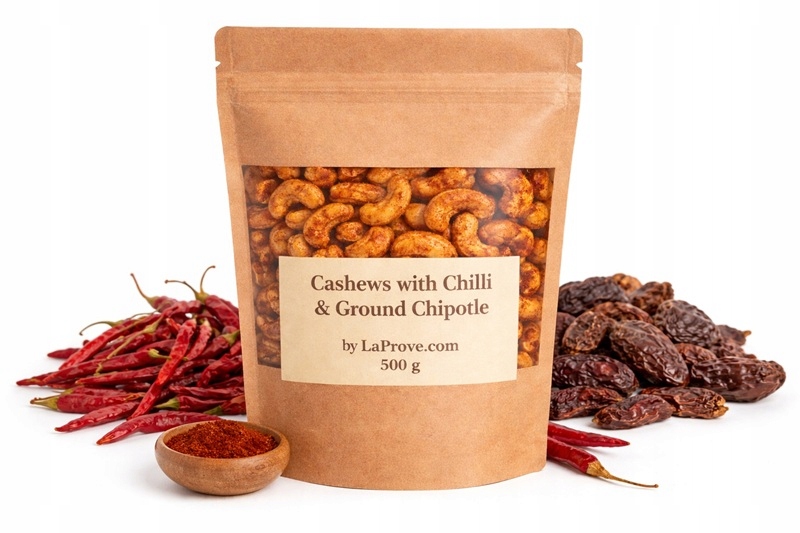 Levně Kešu s pálivým chilli a chipotle – 500 g
