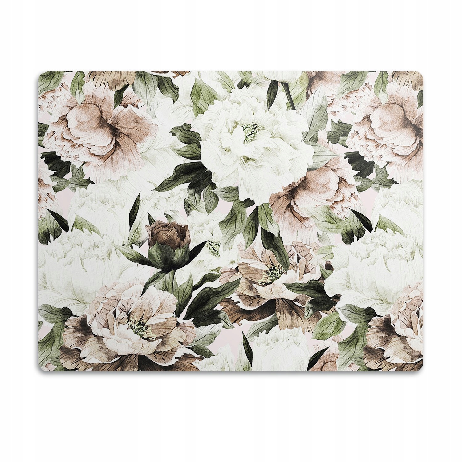 Levně Podložka pod misku pro kočky psa Kvetoucí pivoňky 60x40