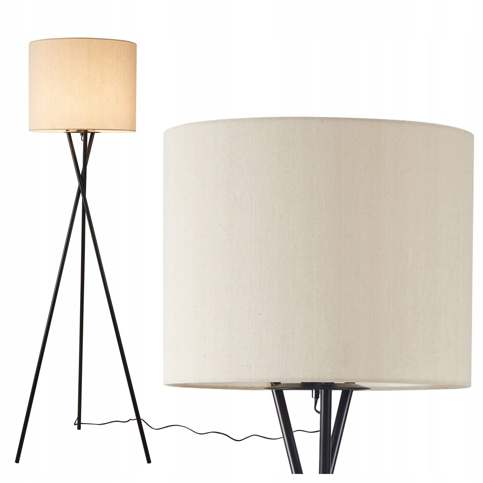 Dekorativní podlahová lampa E27 Béžová Tekla Sanico Goldlux