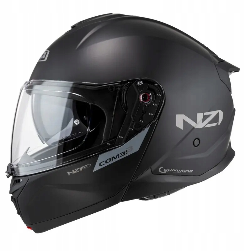 Motocyklová prilba Nzi Combi 3 Duo Matt Black XXL