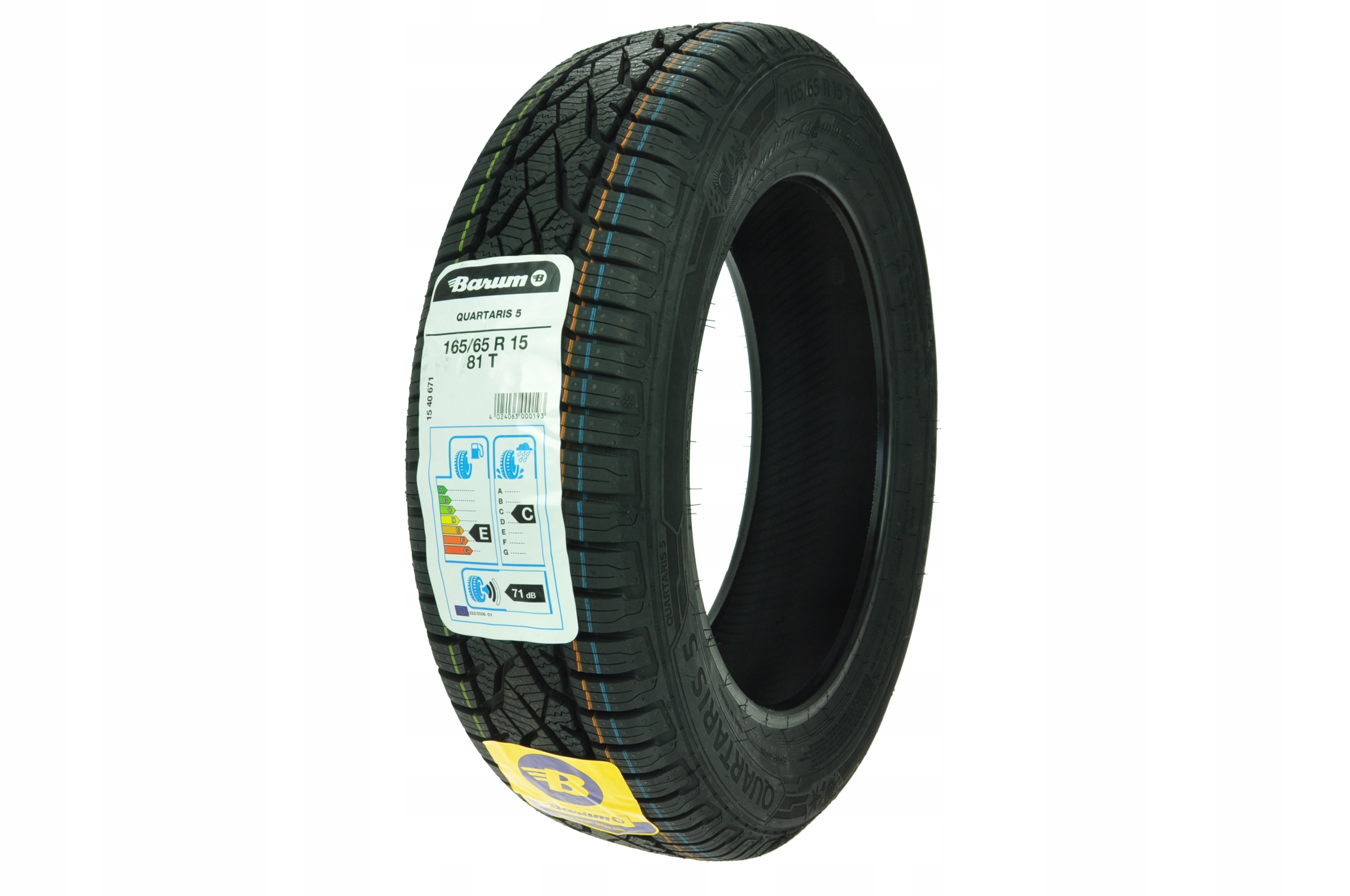 

1 x 165/65R15 81T Quartaris 5 Barum Całoroczne