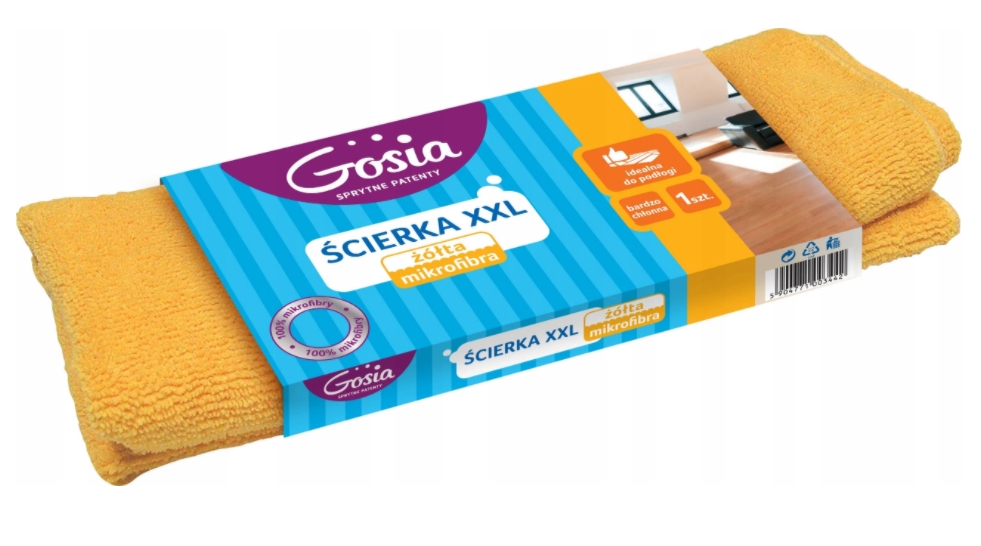 

Gosia, Ścierka XXL, żółta mikrofibra, 1 sztuka
