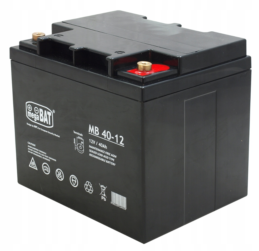 Mb 40-12: Akumulátor Vrla Mb 40-12 (197/165/170 mm)
