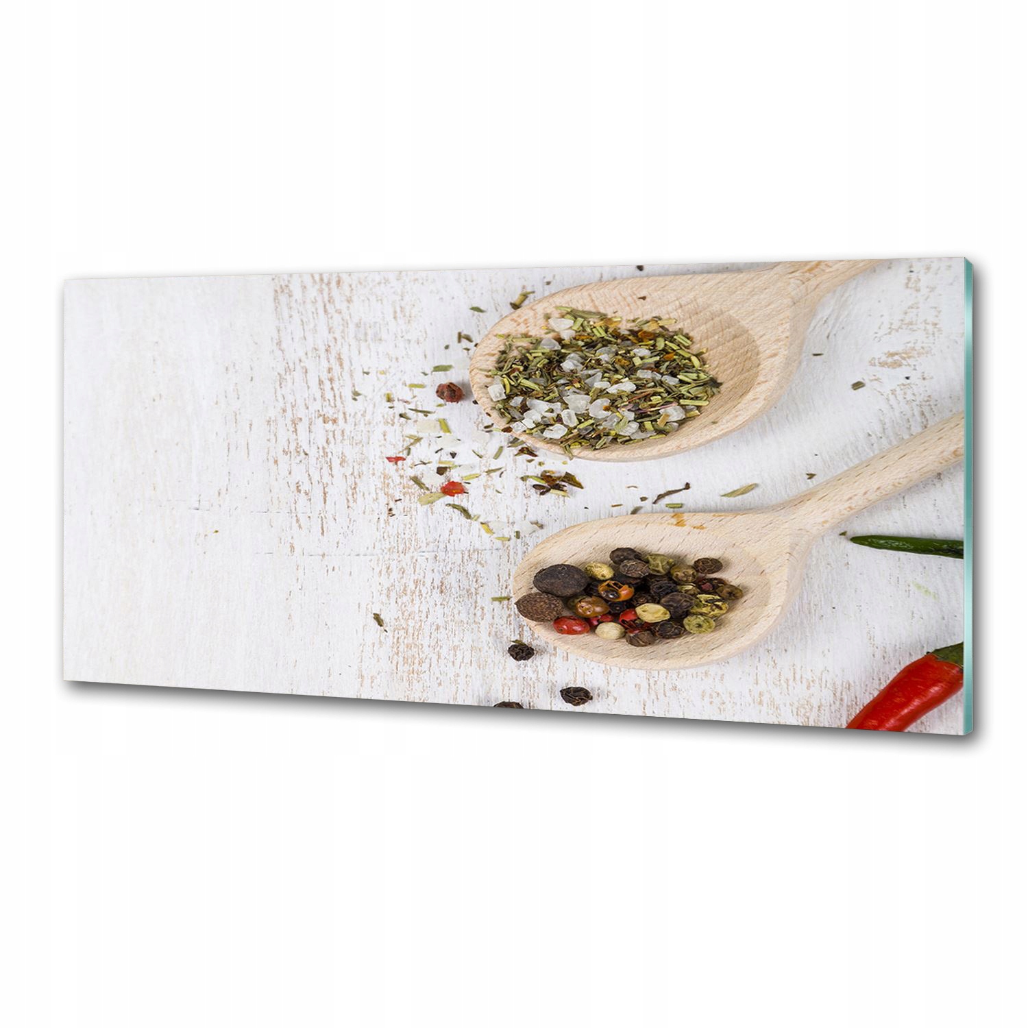Panel lacobel Zelenina a korenie 125 x 50 cm Lepidlo
