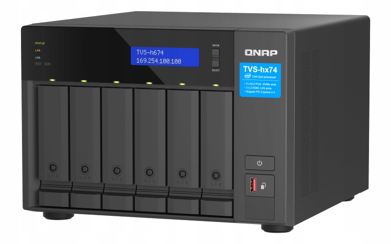 Qnap TVS-h674-i5-32G 6-pozicový Nas server, Intel Core, 32GB Ram, 2x 2,5G