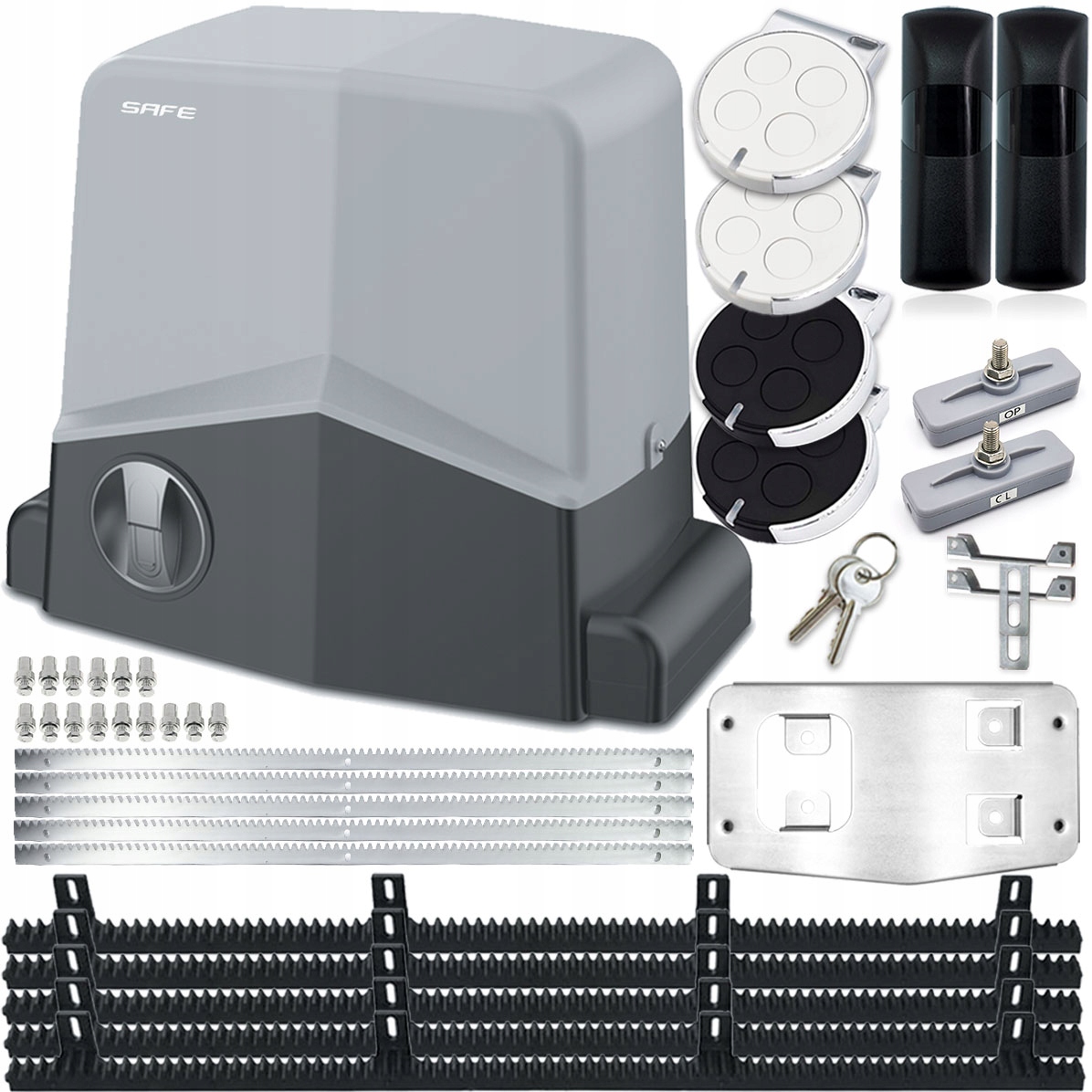 Sada Pohonu Pro Posuvnou Bránu 600 Kg 5XLISTÝ Dálkový Ovladač Automat Na Bránu