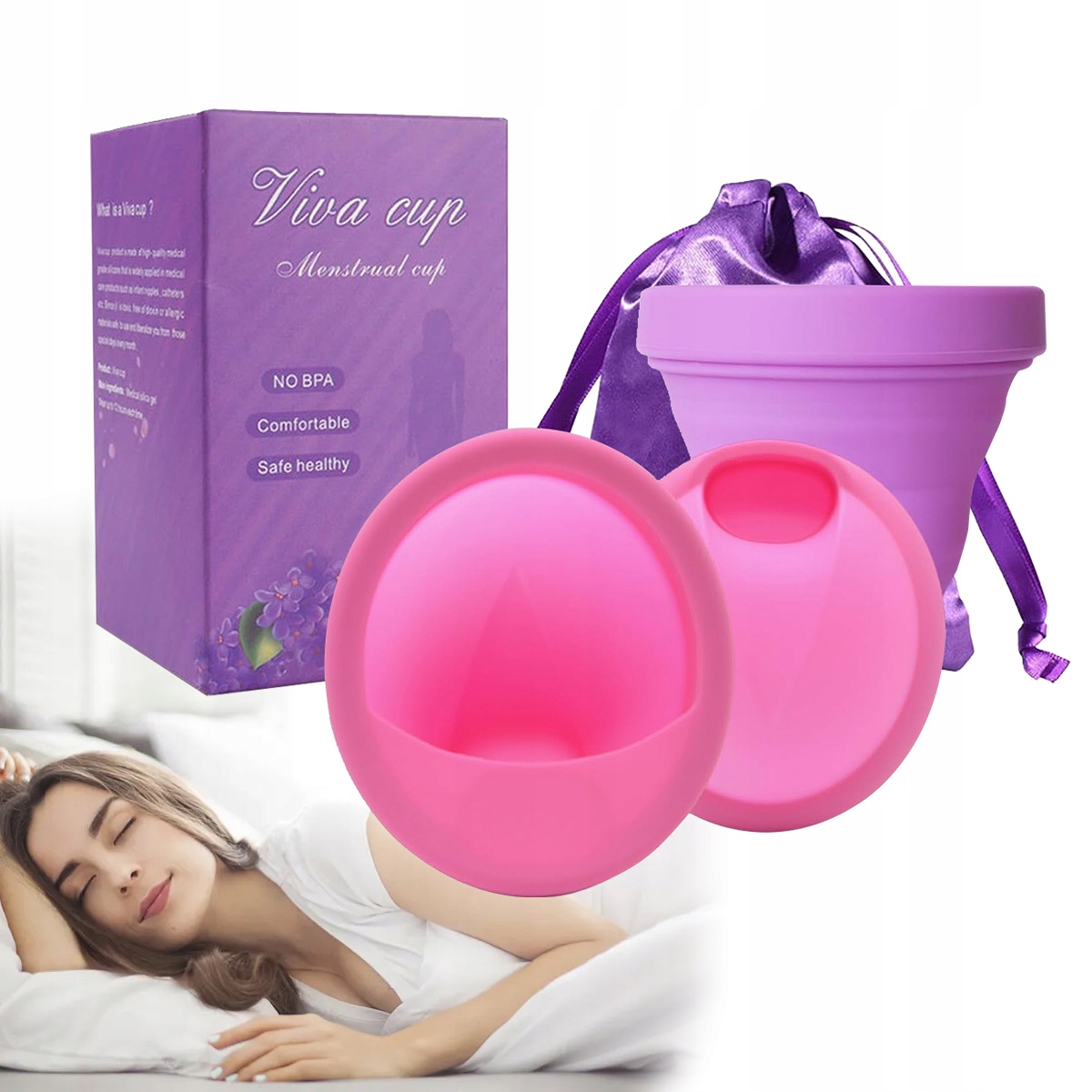 Zestaw Kubeczek/Dysk Menstruacyjny Róż [s+l]