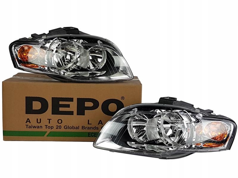 

Depo Reflektory Lampy Przód Audi A4 B7 2 Szt