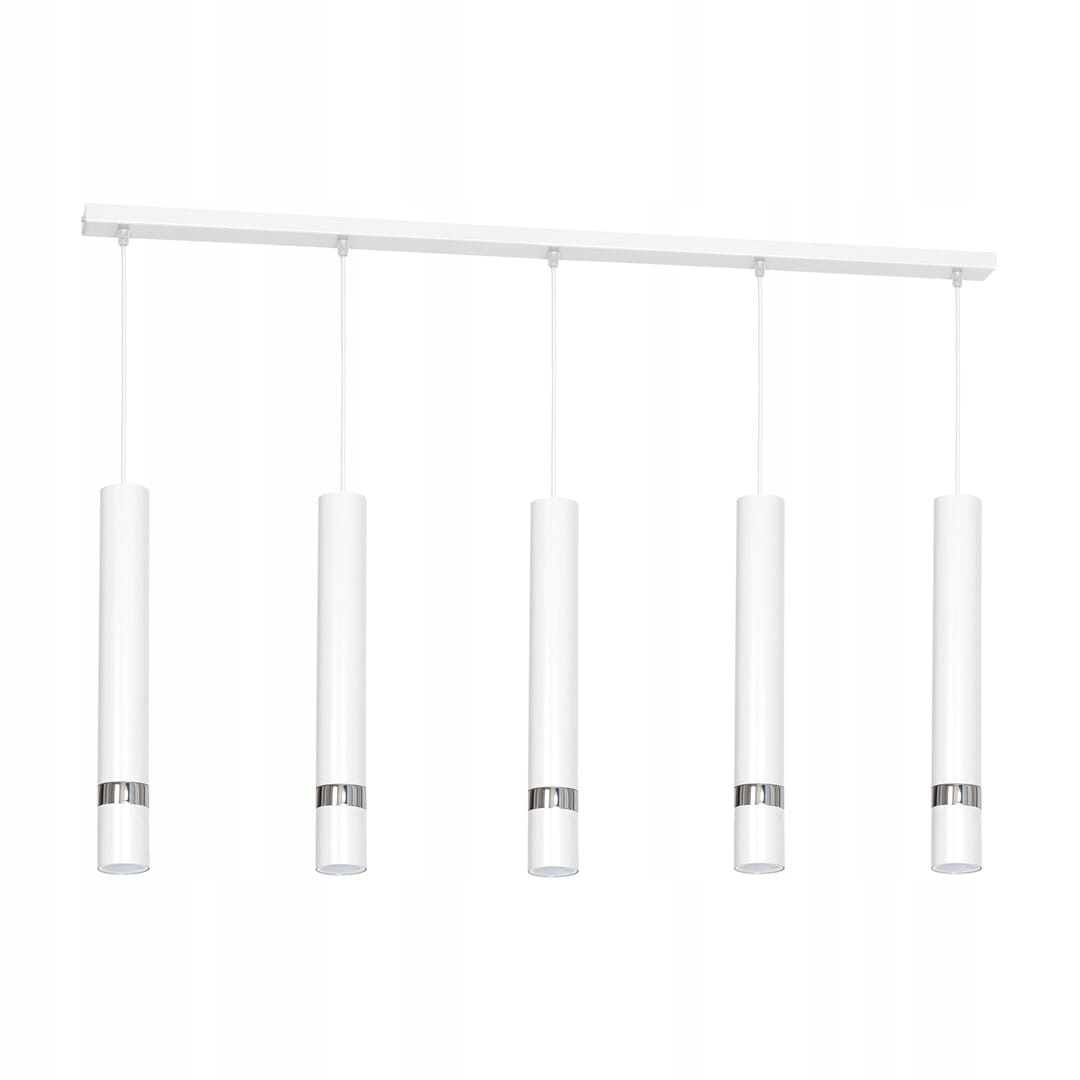 Řada bílých závěsných tyčinek Joker, nastavitelné osvětlení do jídelny