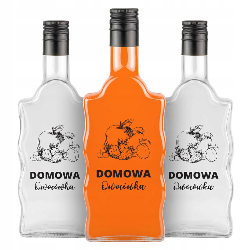 

10X Butelki Fala 500ml nadruk Domowa Owocówka