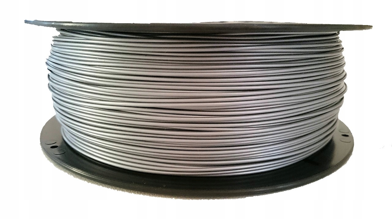 Filament PLA 1,75mm srebrny 1kg Plast-Spaw