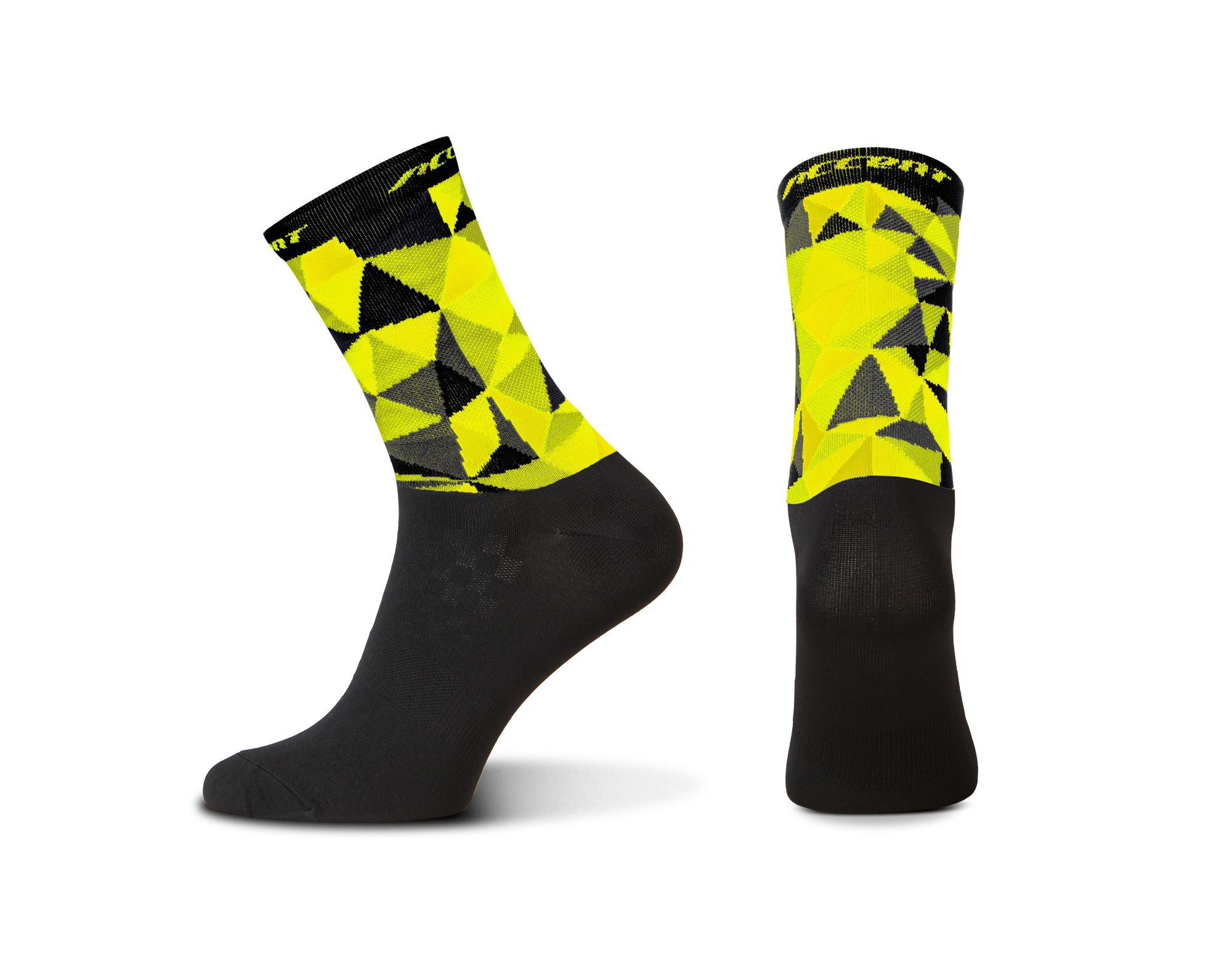 Skarpetki kolarskie Mosaic Long, żółte-fluo, M (39-41)
