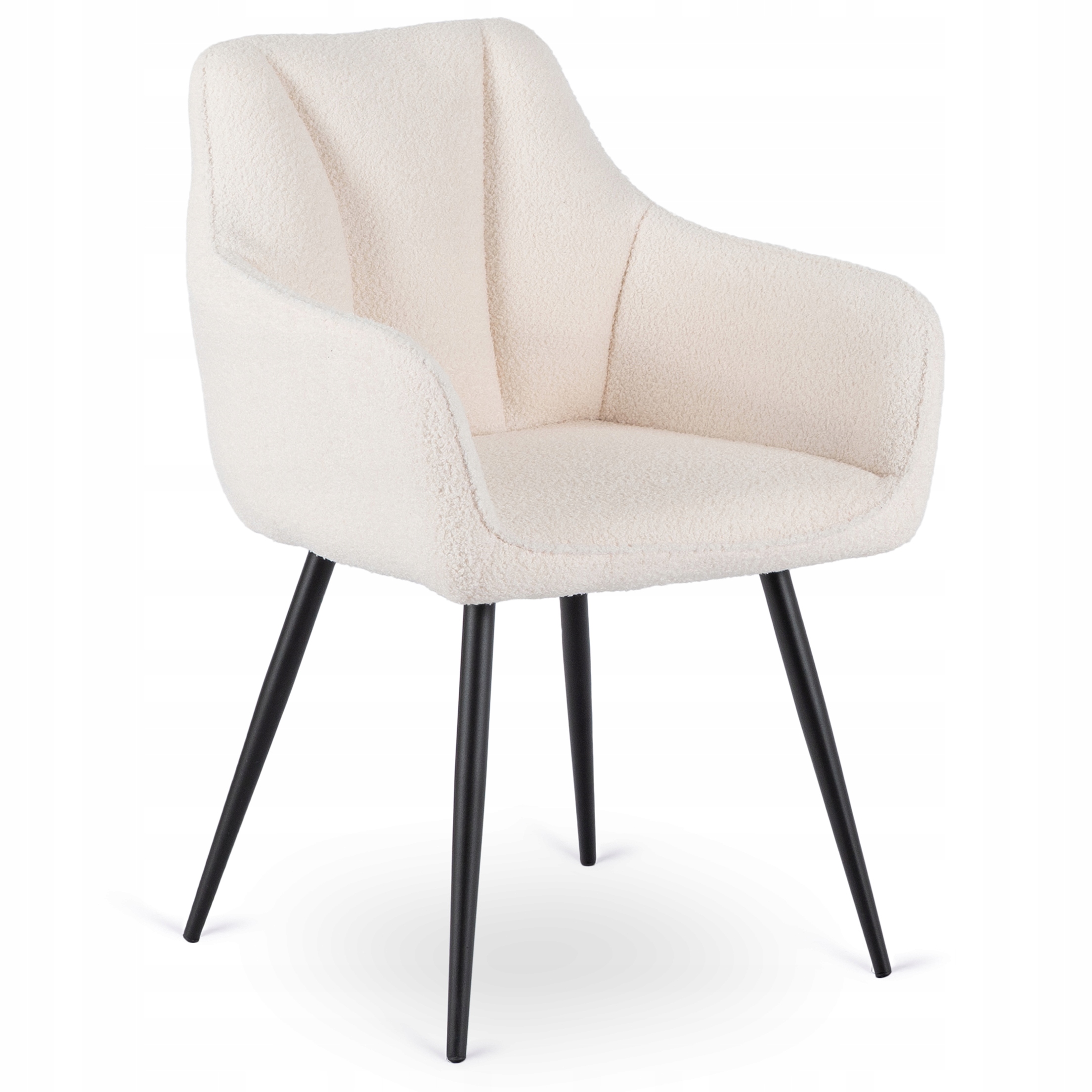 Čalouněná židle do obývacího pokoje Kuchyňská jídelna Beránek Teddy Krem Nawara