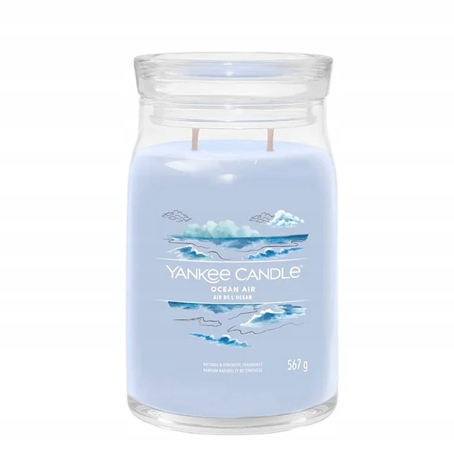 Yankee Candle Ocean Air, velká sójová svíčka s pěti knoty 567 g