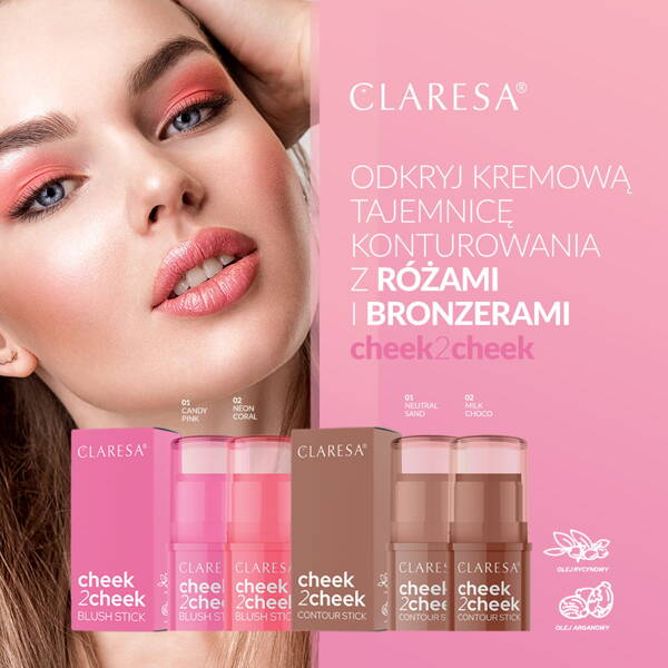 CLARESA Bronzer w sztyfcie 01 Neutral Sand 6g Marka Claresa