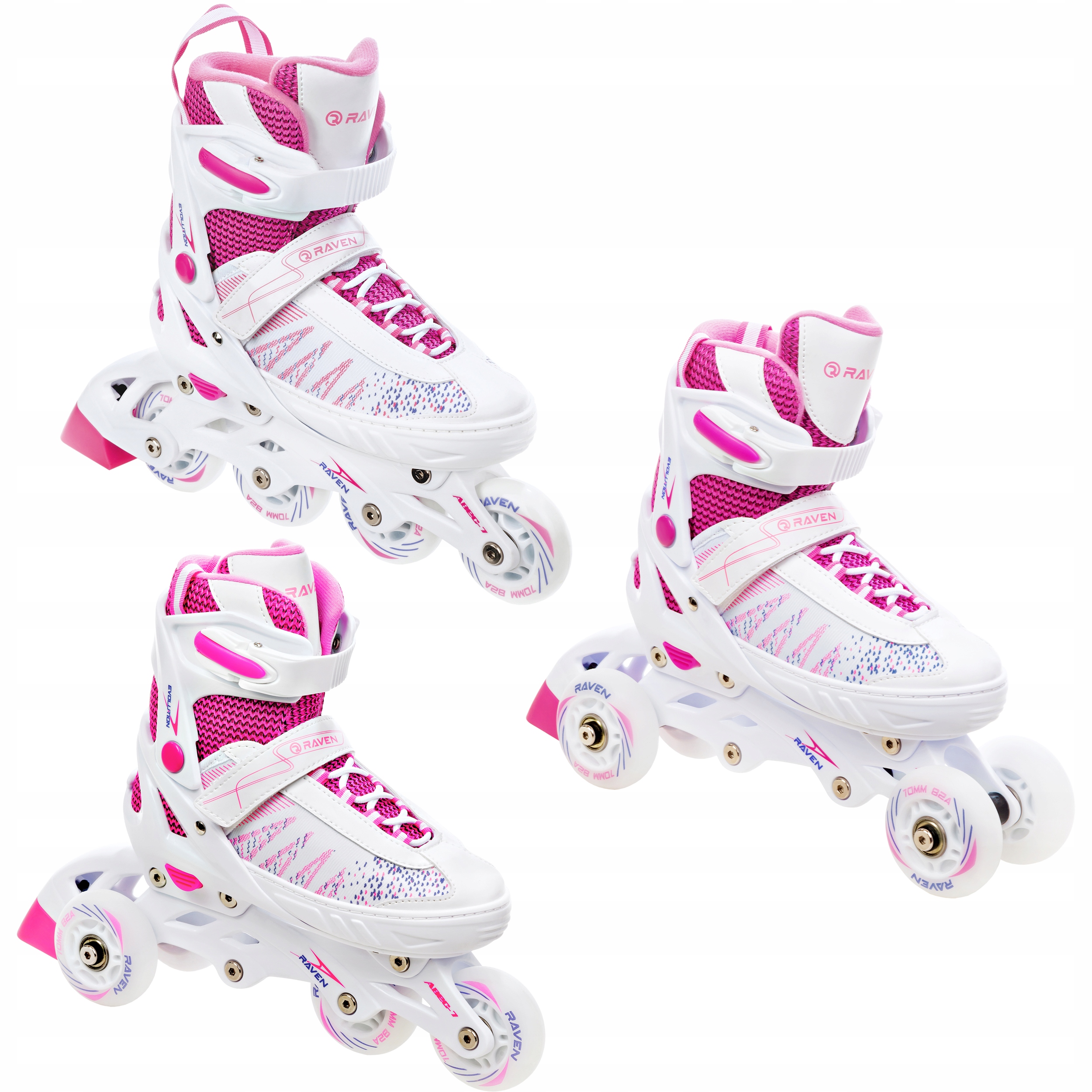 

Rolki Wrotki 3w1 Regulowane Raven Grace 28-32 Led