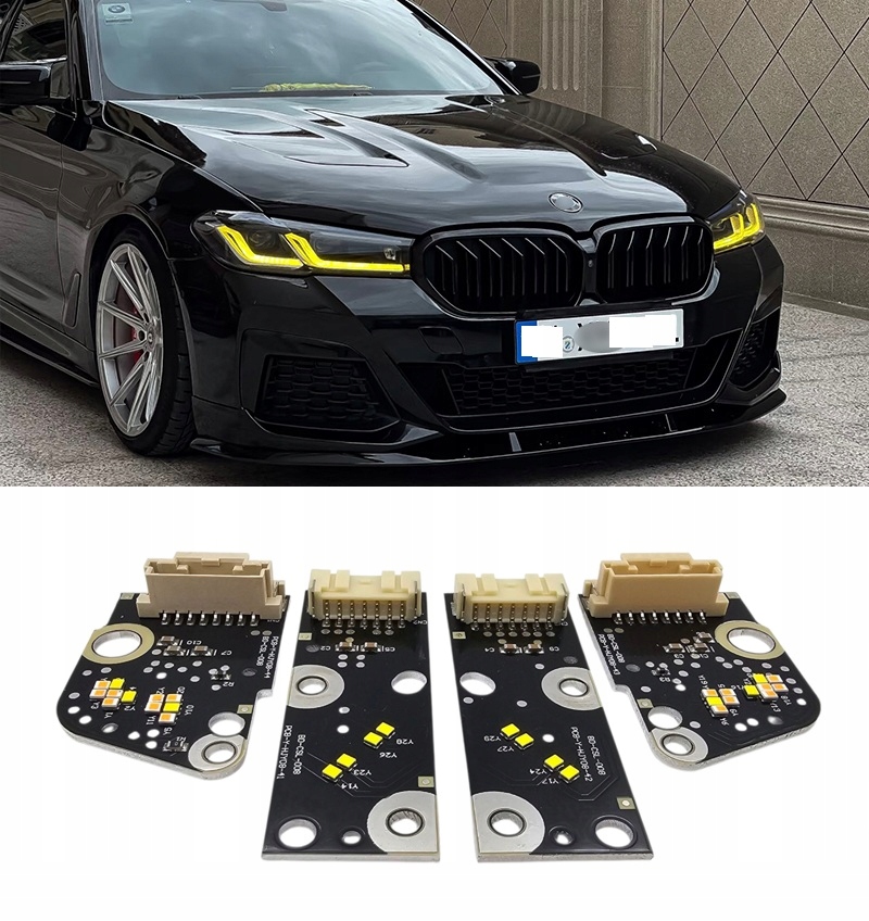Moduly Csl Žluté Drl Bmw 5 Series G30 G38 2021-2024 Komplet Pravá Levá