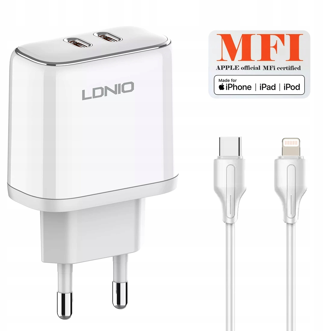 Nabíječka s kabelem Licence Apple Mfi 35W 2x Usb-c