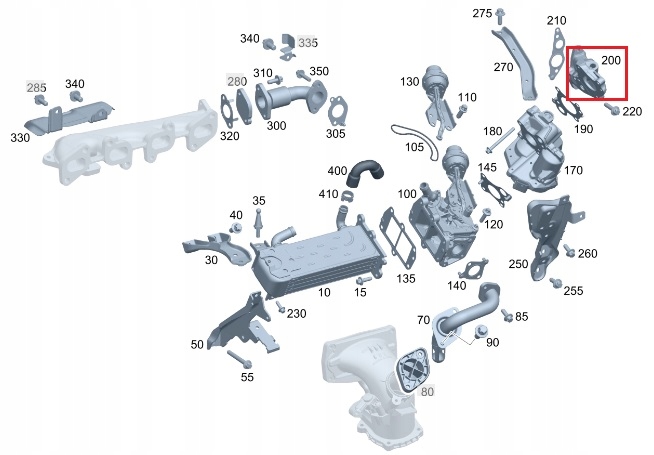 MERCEDES DIESEL OM651 Rura przewod EGR ORYGINAL Stan opakowania oryginalne