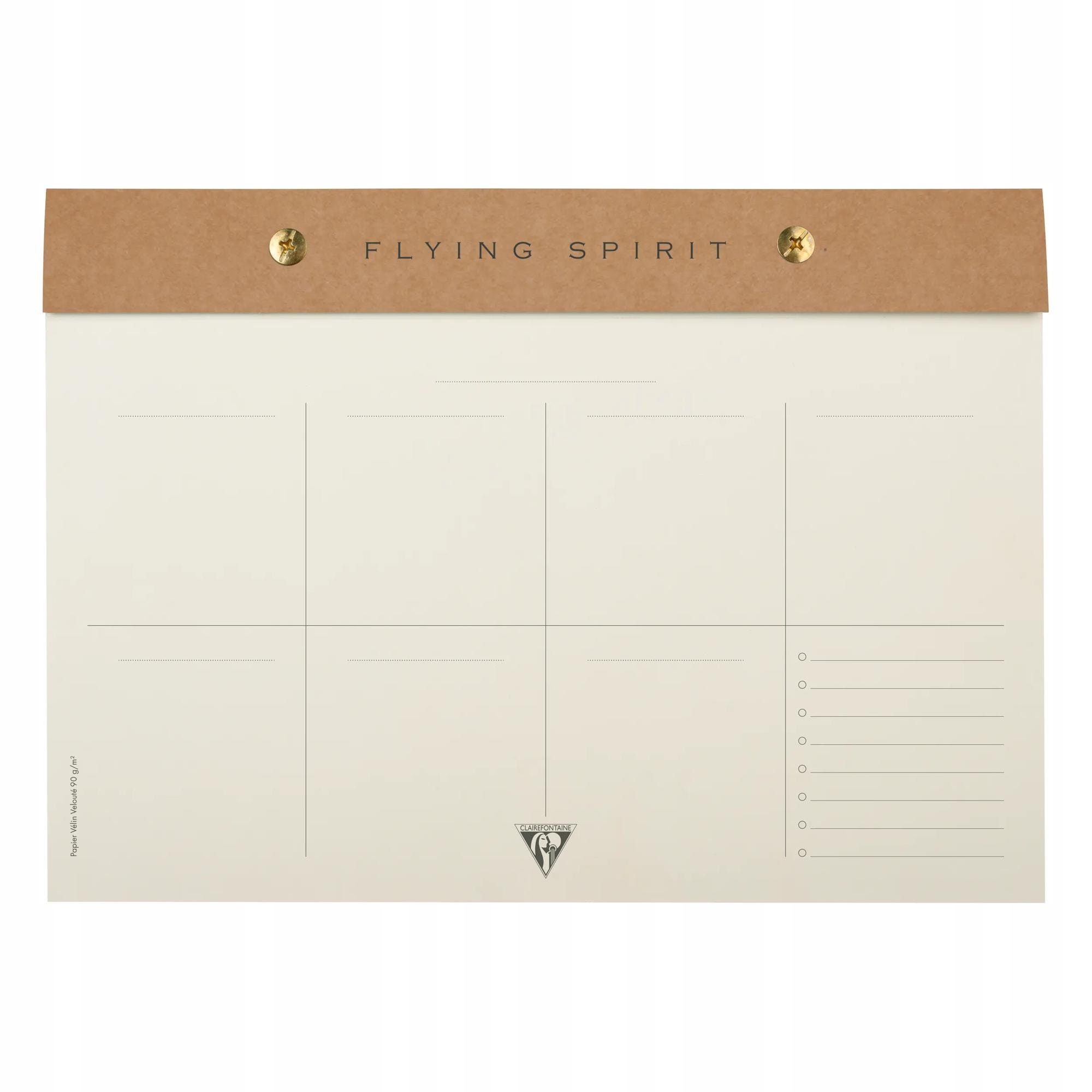 Planer Clairefontaine Flying Spirit brązowy