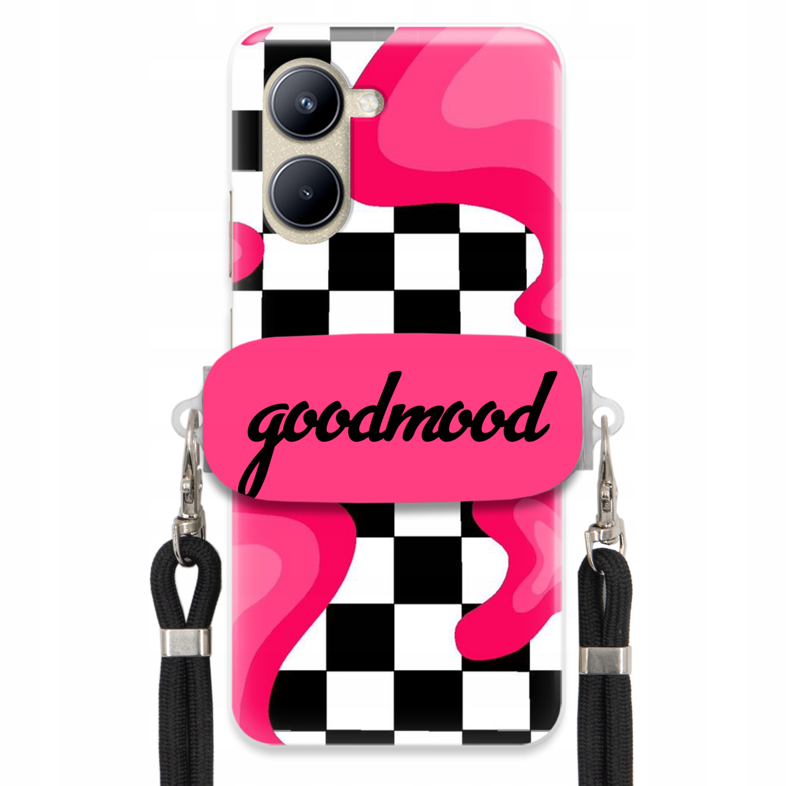 Puzdro Pre Realme C33 Sada Case Držiak Vodítko Čierne Pre Teenagerov Splash