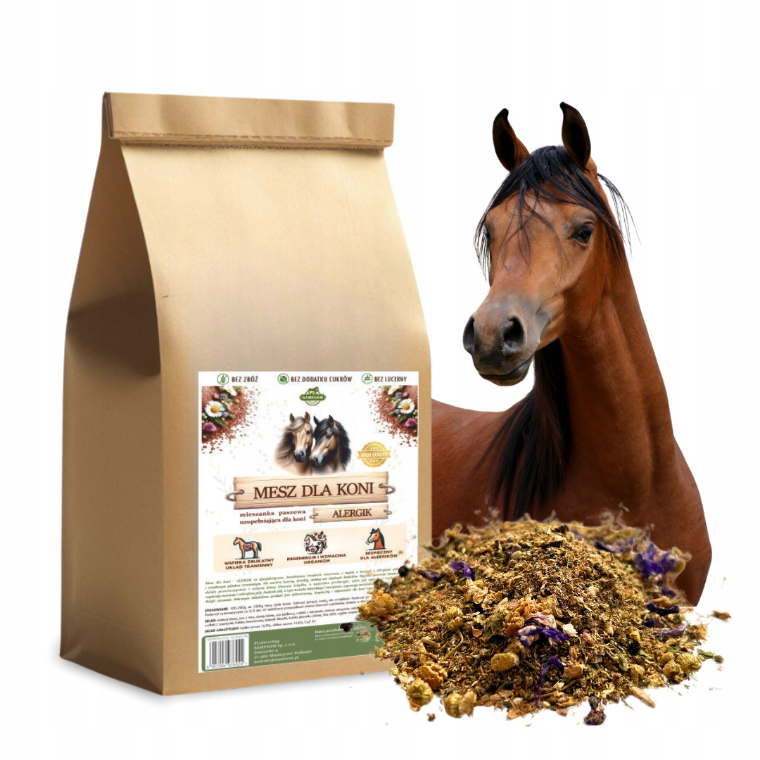 Mesz dla koni Alergik 10kg na alergie, na wrzody, na układ trawienny
