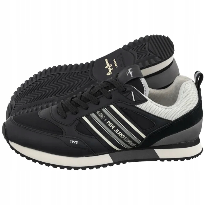 Pánské tenisky Pepe Jeans Dublin Half M Factory Black PMS40028