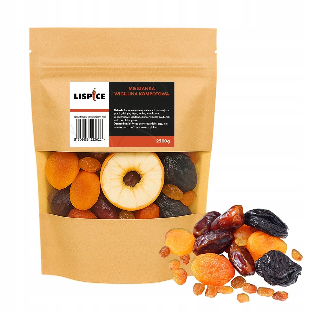 Vánoční směs kompotová 2500 g – směs sušeného ovoce Susz