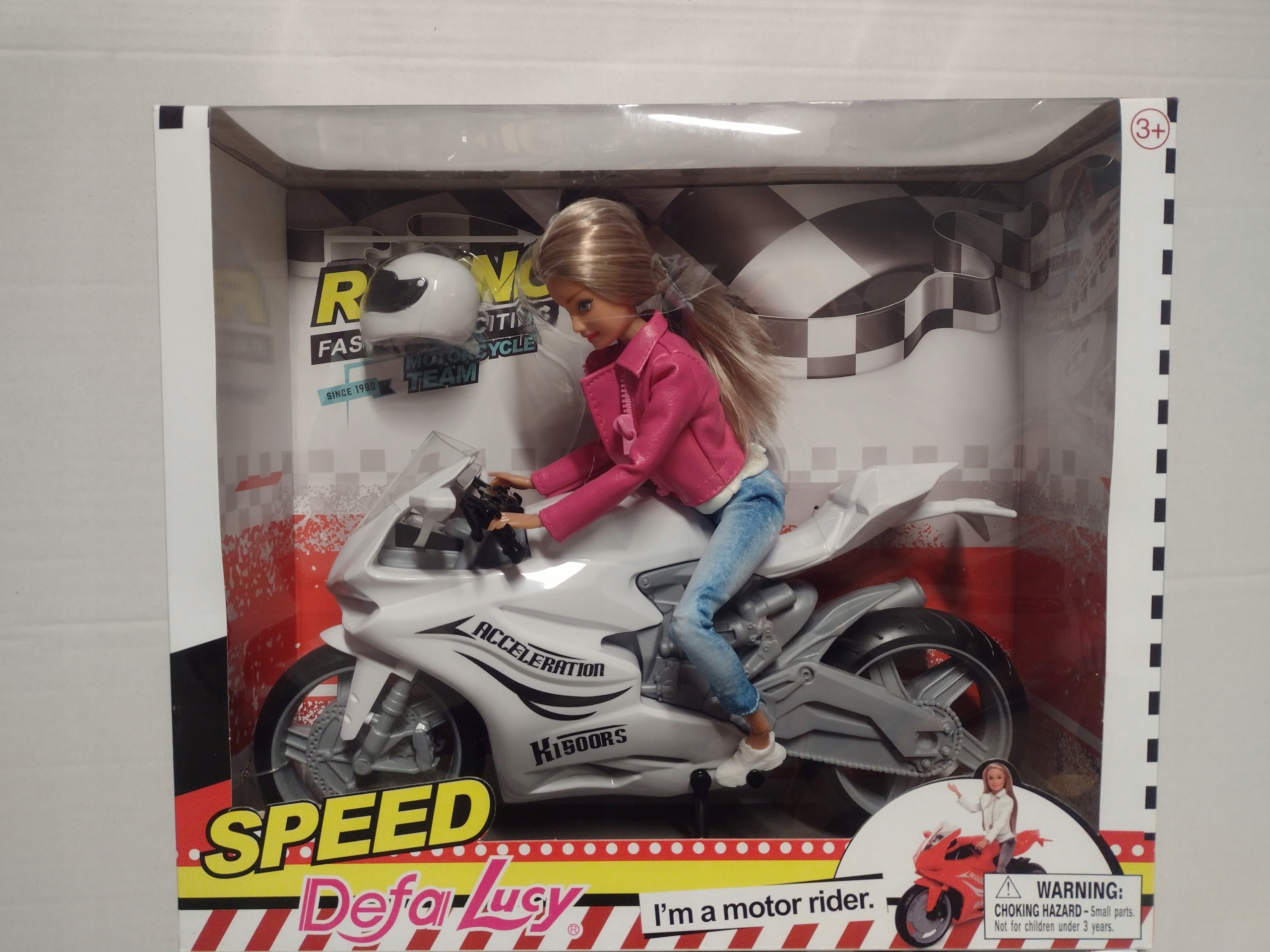 

Lalka na motorze ścigacz motocykl motor na motorze
