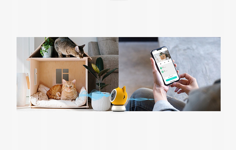 KAMERA BEZPIECZEŃSTWA PETONEER DLA ZWIERZĄT NIGHT VISION WIFI NOCNA DO DOMU Stan opakowania oryginalne