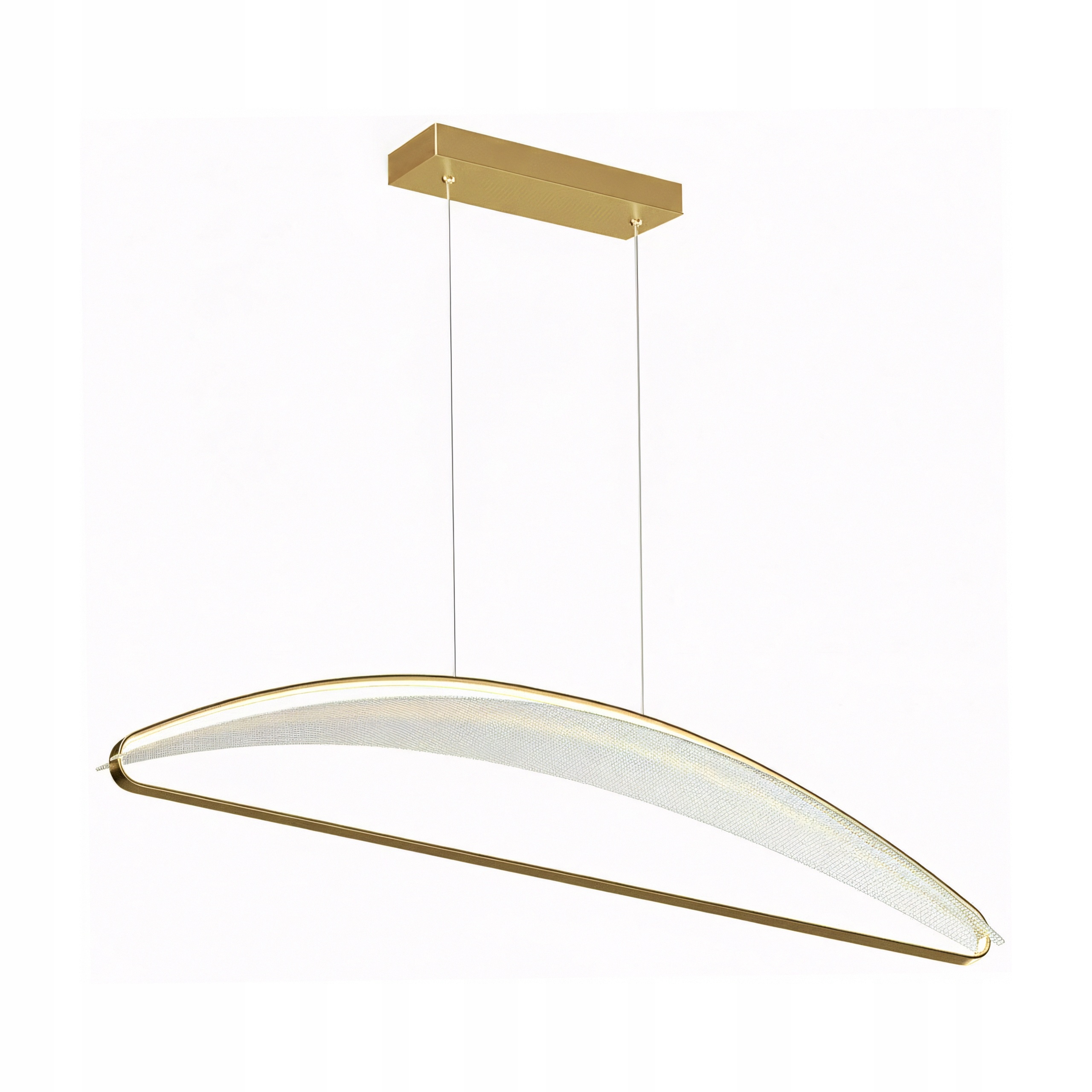 Závesná stropná Led lampa 100 cm Kov Zlatý lesk na ostrov