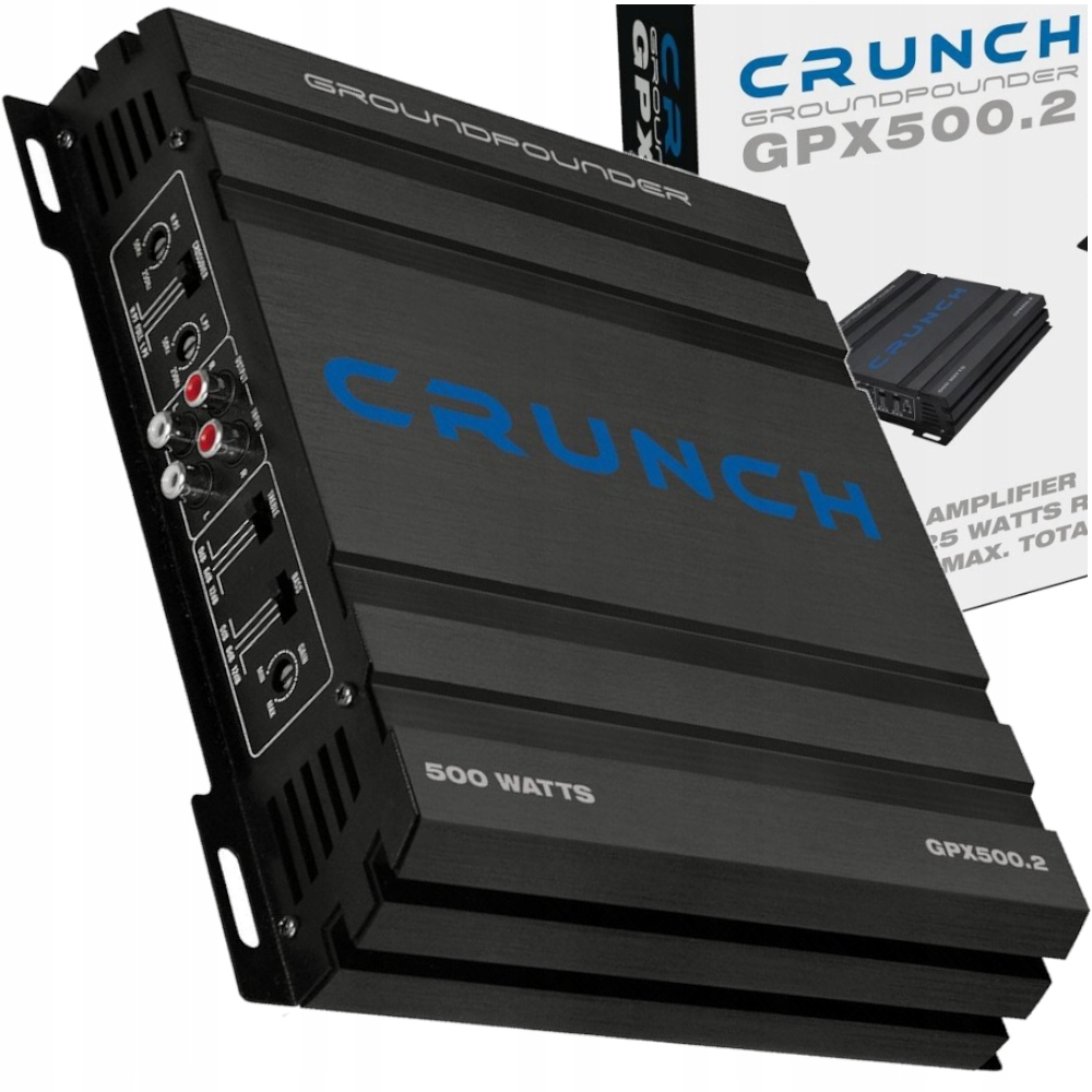 

Mocny Wzmacniacz Samochodowy 2KANAŁOWY Crunch 500W