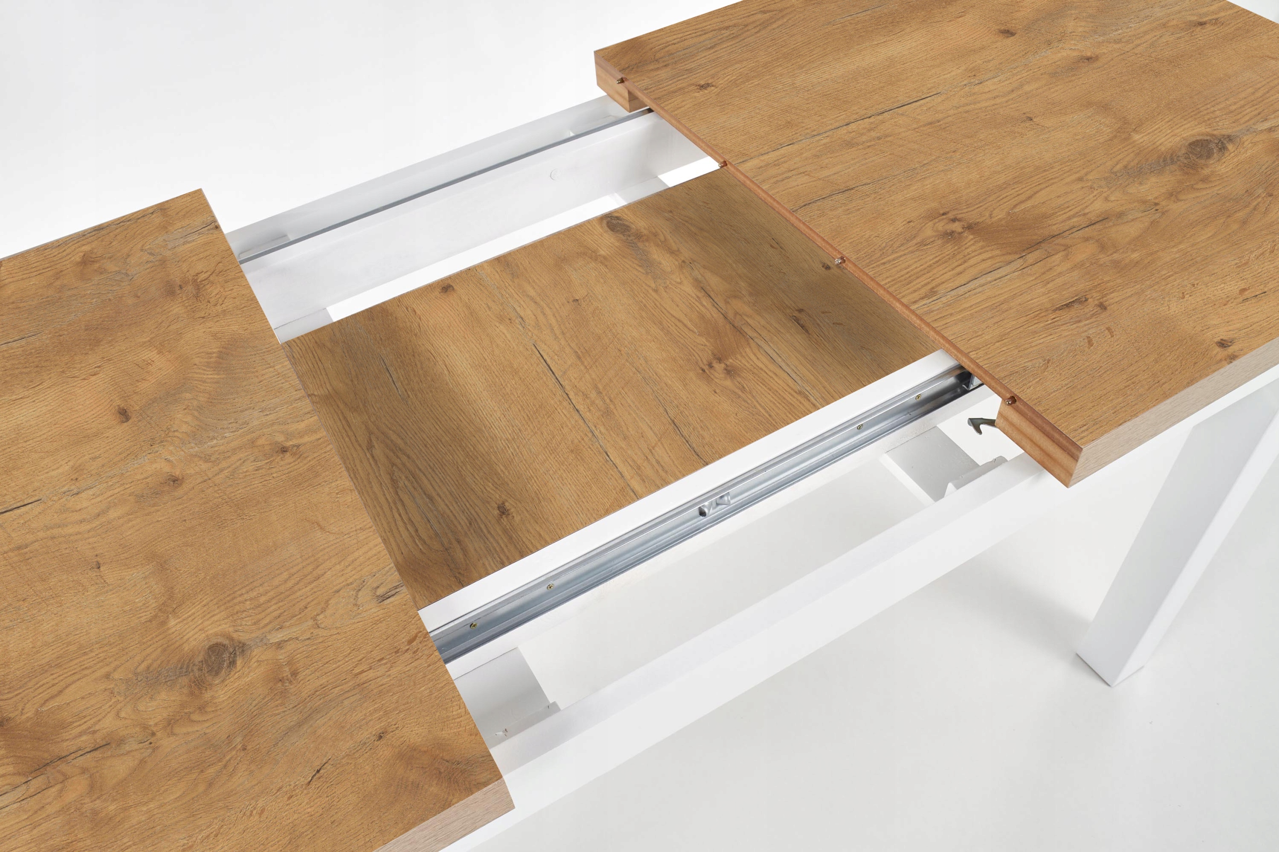 Stół Rozkładany do Salonu TIAGO 140/220x80 Dąb Lancelot Biały Loft Polski Szerokość mebla 80 cm