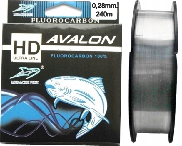 Żyłka Avalon Fluocarbon 0,28mm 11kg. 240 metrów.