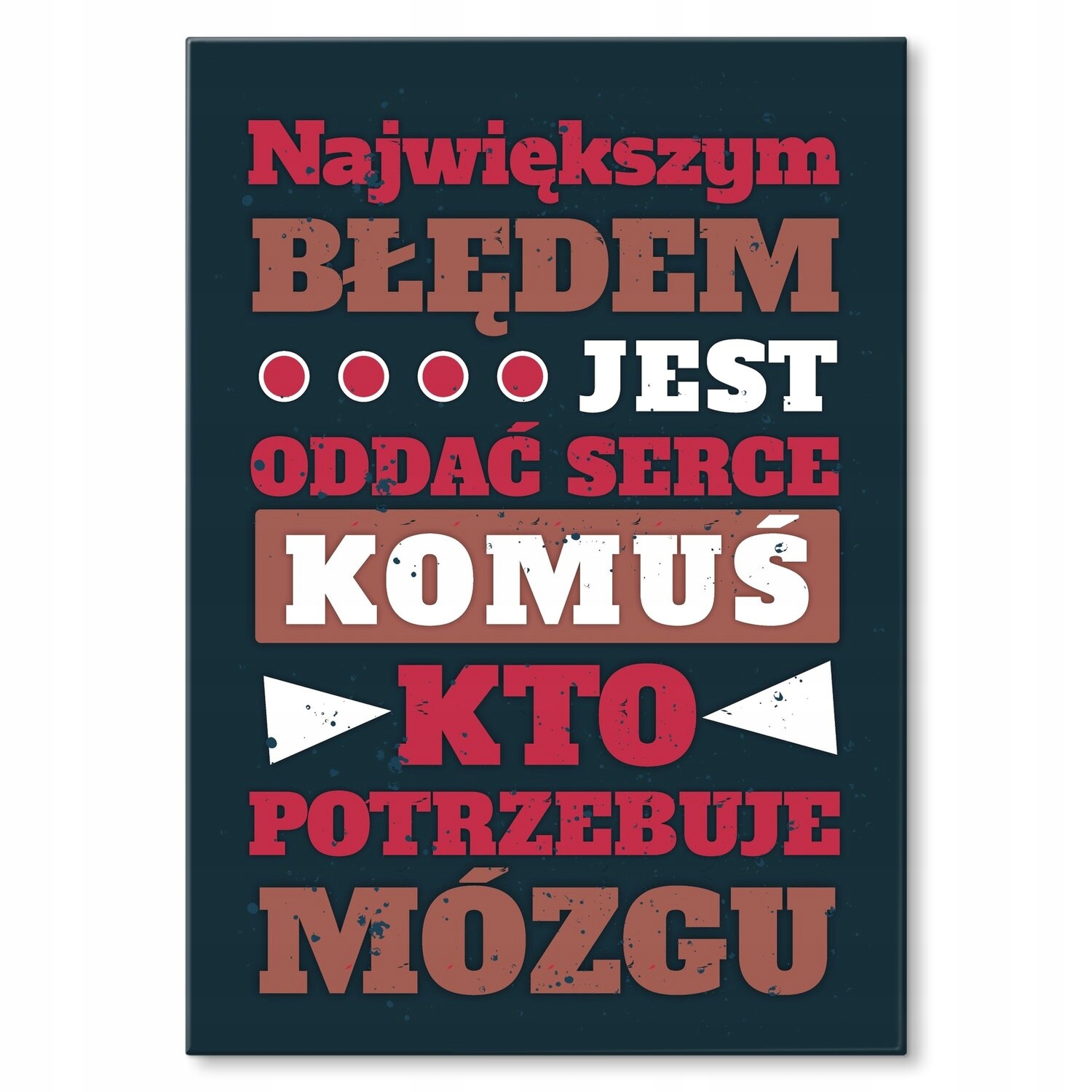 Kovový plakát s největší chybou Dárek 42 x 59 cm