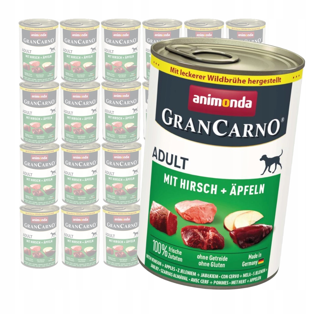 Levně Animonda GranCarno Adult 24x400g Vlhké Krmivo pro psy s jelenem a jablkem