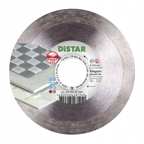 Diamantový kotouč Distar Elegant pro řezání glazovaných dlaždic o průměru 100 mm