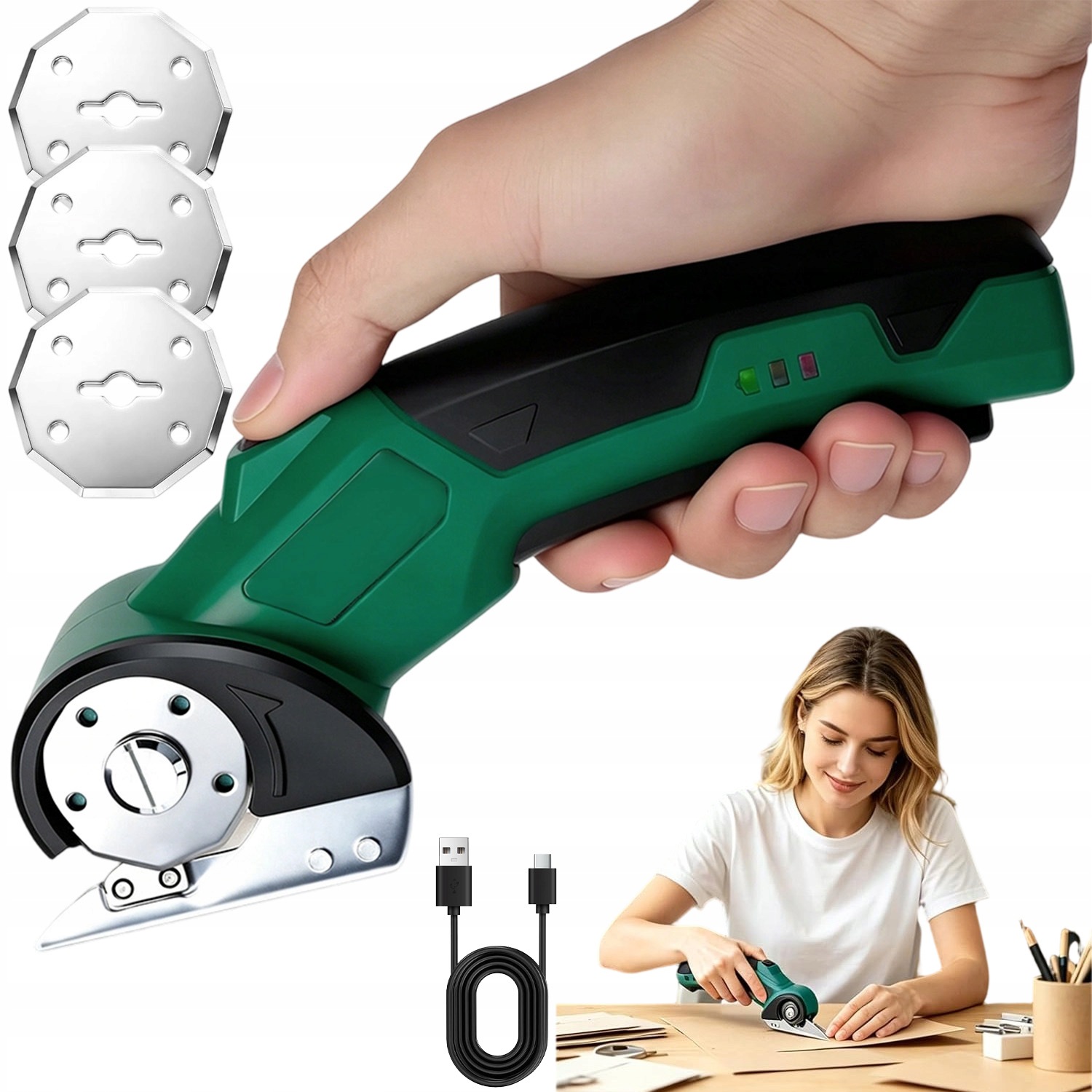 Elektrické Nůžky 2000MAH Na Tkaniny, Bezdrátové, Multifunkční Nůžky