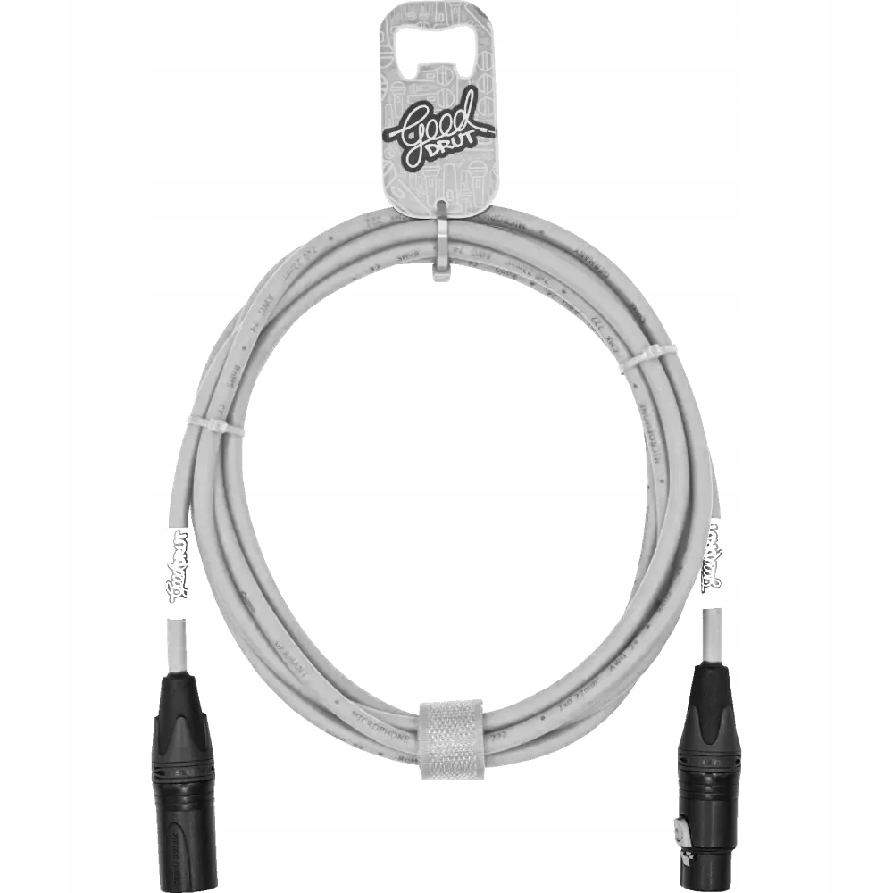 GoodDrut mikrofonní kabel Xlr-m Xlr-f 15 m bílý