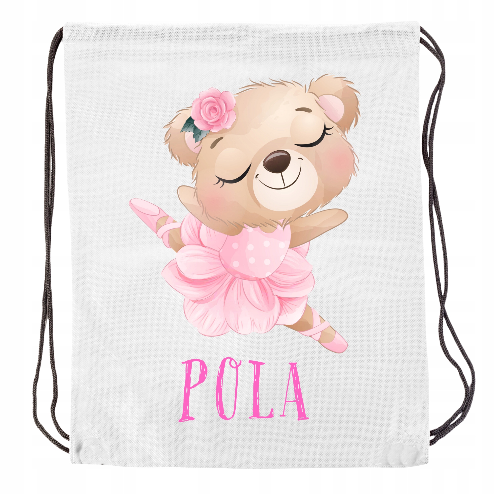 WOREK PLECAK na buty kapcie DO ŻŁOBKA PRZEDSZKOLA SZKOŁY z imieniem BALET