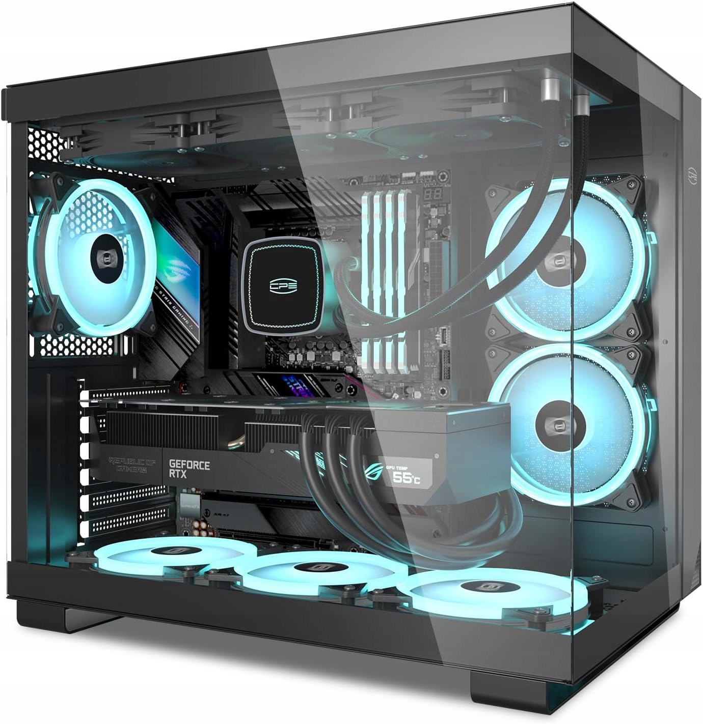 Pccooler Cps C3T500 Argb Počítačová Skříň se 6 ventilátory