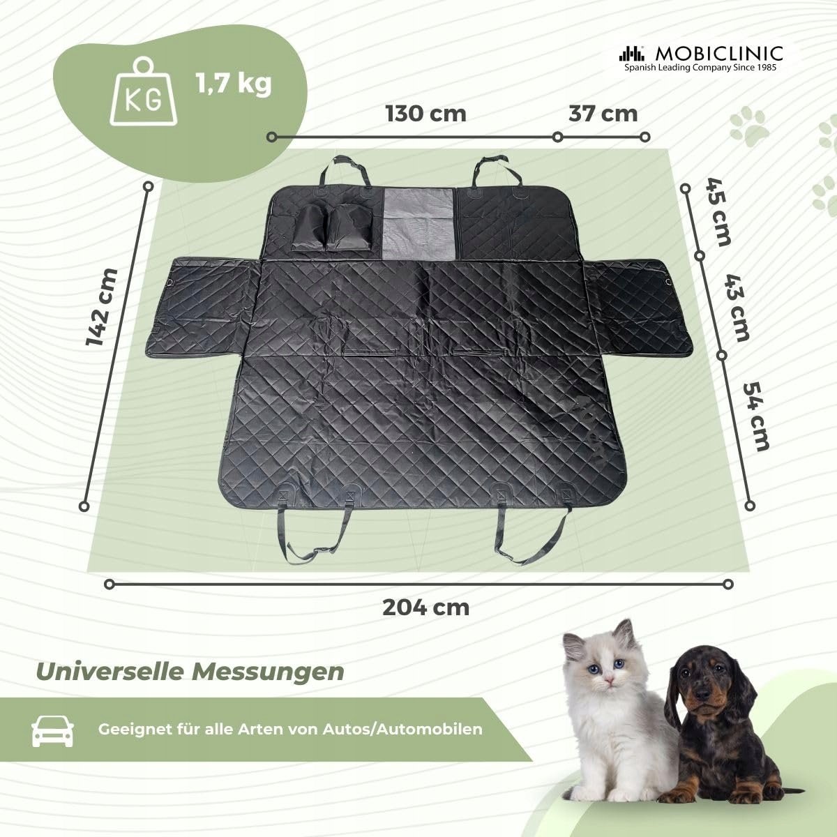 MOBICLINIC Pets Samochodowy Fotelik Dla Psów Wodoodporny Uniwersalny — miniatura 2