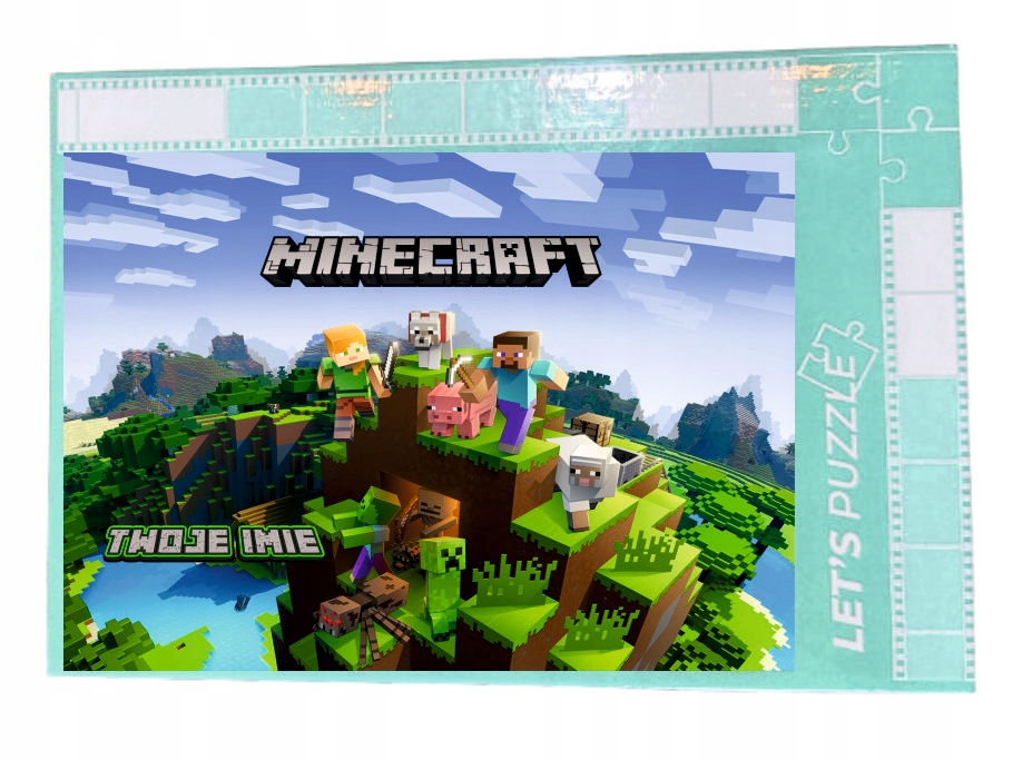 Personalizované Puzzle Minecraft s libovolným textem 192 dílků – různé vzory Minimální věk dítěte 6