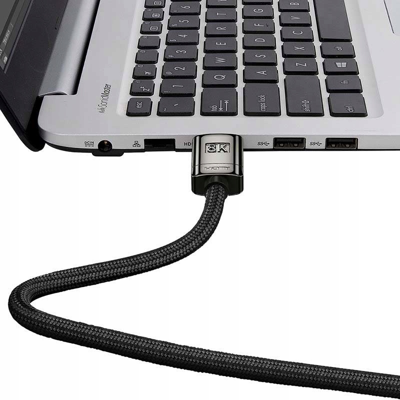 Kabel HDMI 2.1 Baseus High 8K 60Hz, 3D, 48Gbps, 1m Standard HDMI 2.1