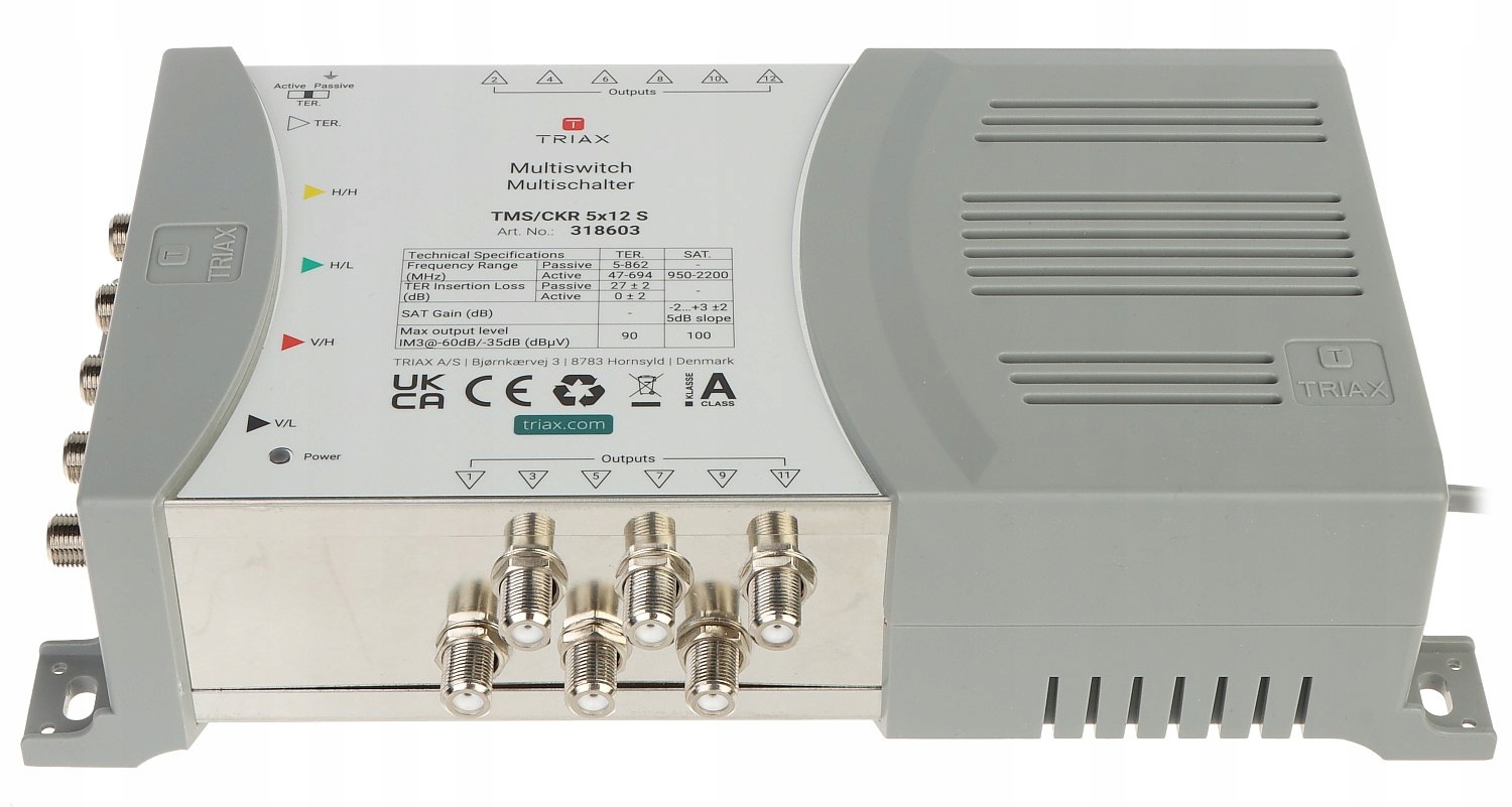 MULTISWITCH TMS-5/12S 5 WEJŚĆ / 12 WYJŚĆ TRIAX Kod producenta TMS-5/12S