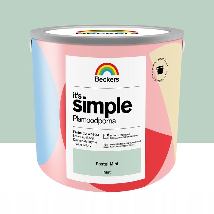 Beckers It's Simple 2,5l 28. Pastel Mint Mat Plamoodporna Farba Do Ścian Su