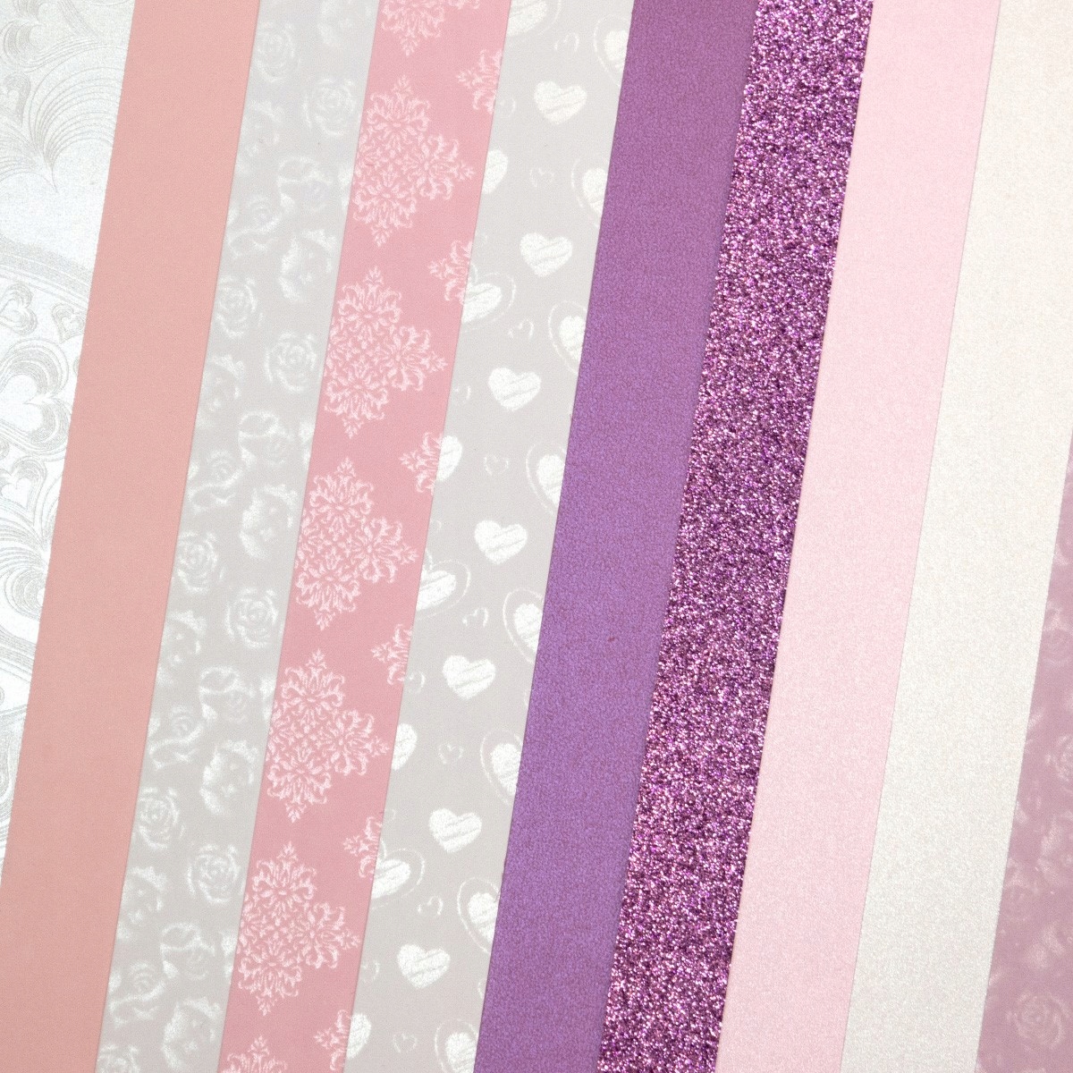 

Karton papier ozdobny Mix różowy 210-250g 10ark